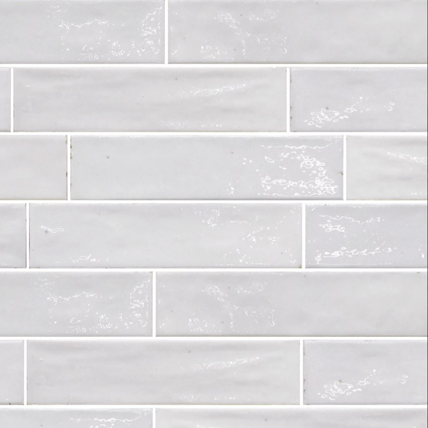 Memory White 2 1/2" x10” Gloss Porcelain Tiles