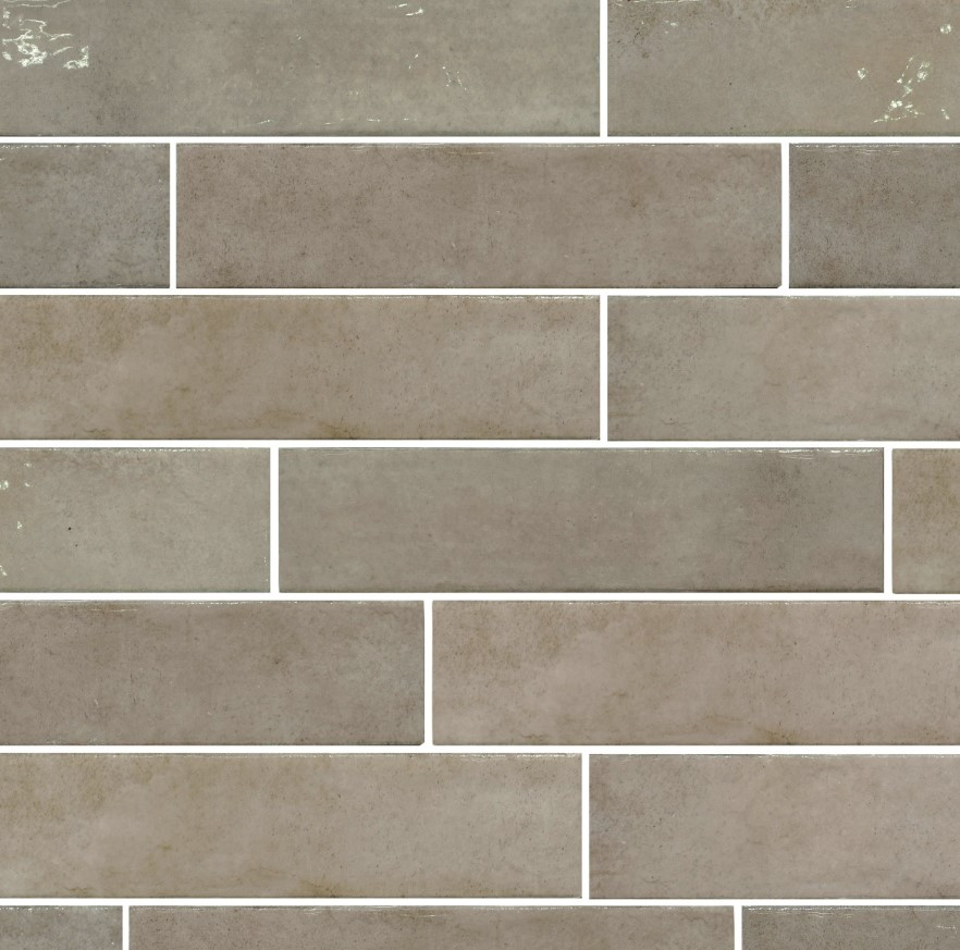 Memory Sand Brown 2 1/2" x10” Gloss Porcelain Tiles