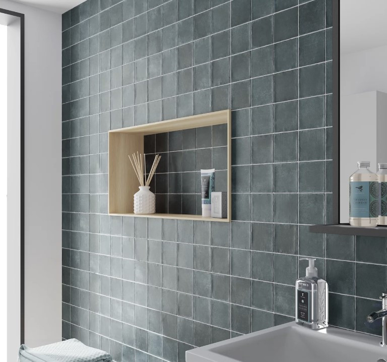 Argile 4"x4" Porcelain Tile -Glacier