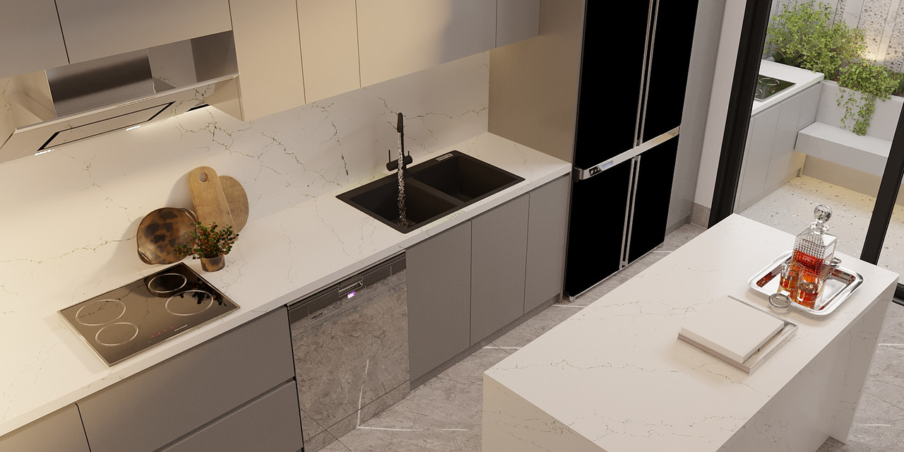 Montaj Venatino Ava Polished 3CM Quartz 126"x63"