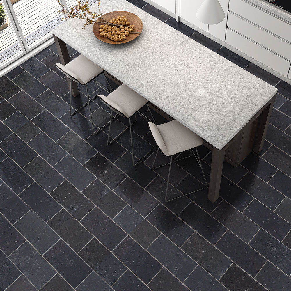 Belgium Black Limestone 12"x24" Tile