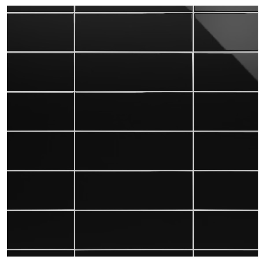Manhattan Black 4x12 Gloss Porcelain Tile