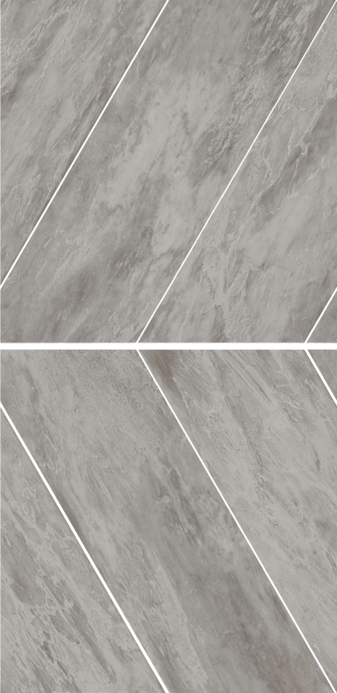 Marvel Stone Bardiglio Grey Lappato Chevron Mosaics