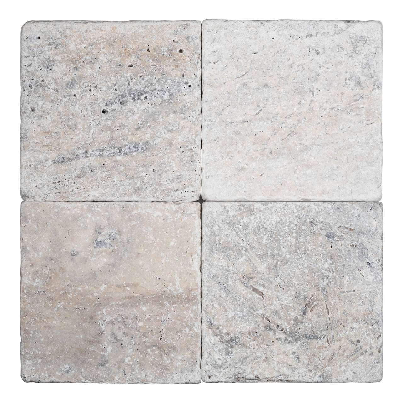 Silver Premium Travertine 6×6 Tumbled