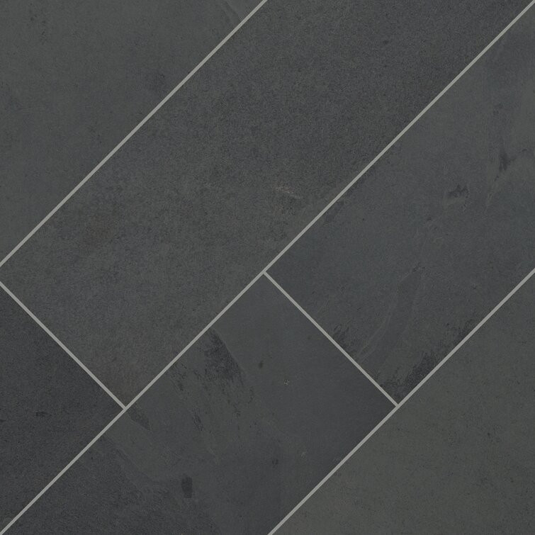 Brazilian Black 6"x24" Black Slate Tiles