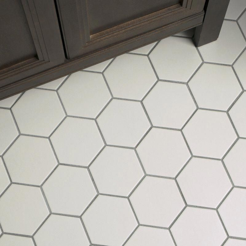 Old Town 4" White Matte Hexagon Tiles