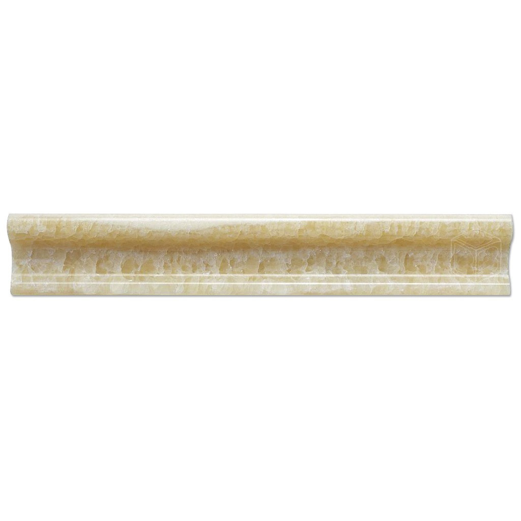 Honey Onyx Polished 2"x12" Chair Rail