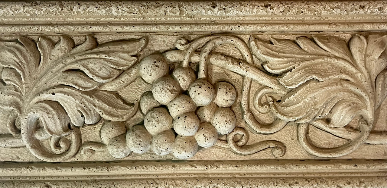 FACES OF NATURE CREAM CAST "GRAPES" 6"X12" DECORATIVE TILES
