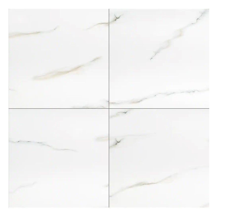 Atlantis Calacatta Polished 24x24 Porcelain Tiles (52 SF left) $4.99 SF