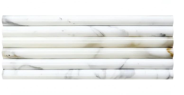 Calacatta Polished Pencil Liner 3/4"x12"