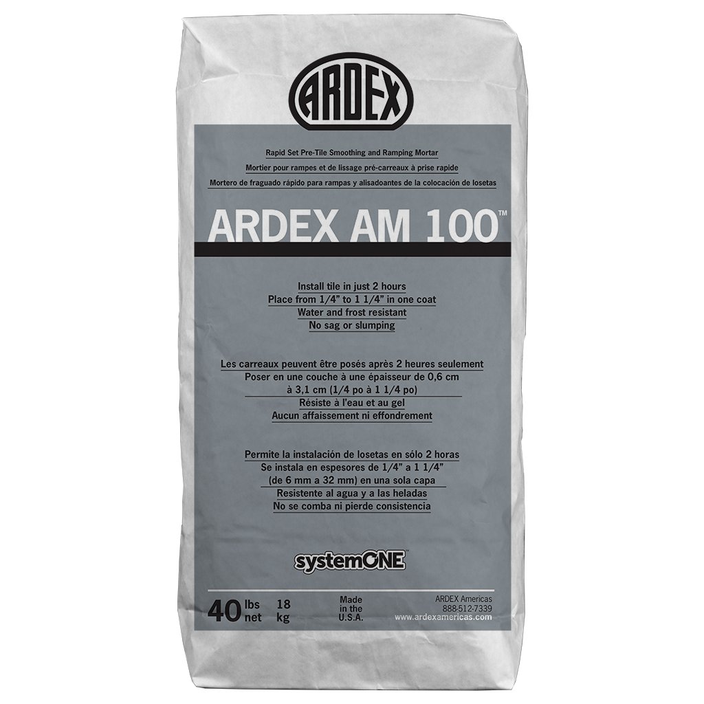 ARDEX AM 100™
Pre-Tile Ramping and Smoothing Mortar