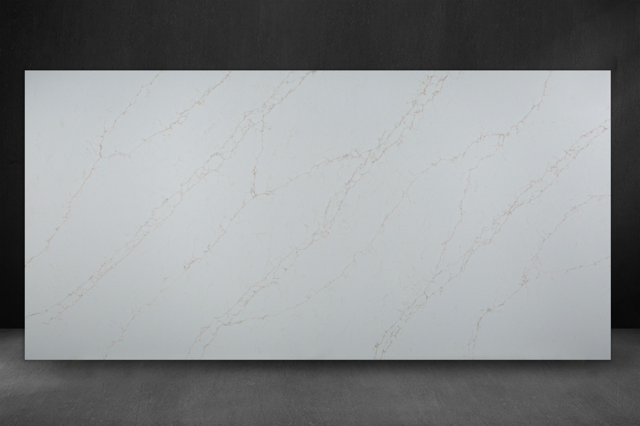 Montaj Bianco Oro Polished 3CM Quartz 126"x63"