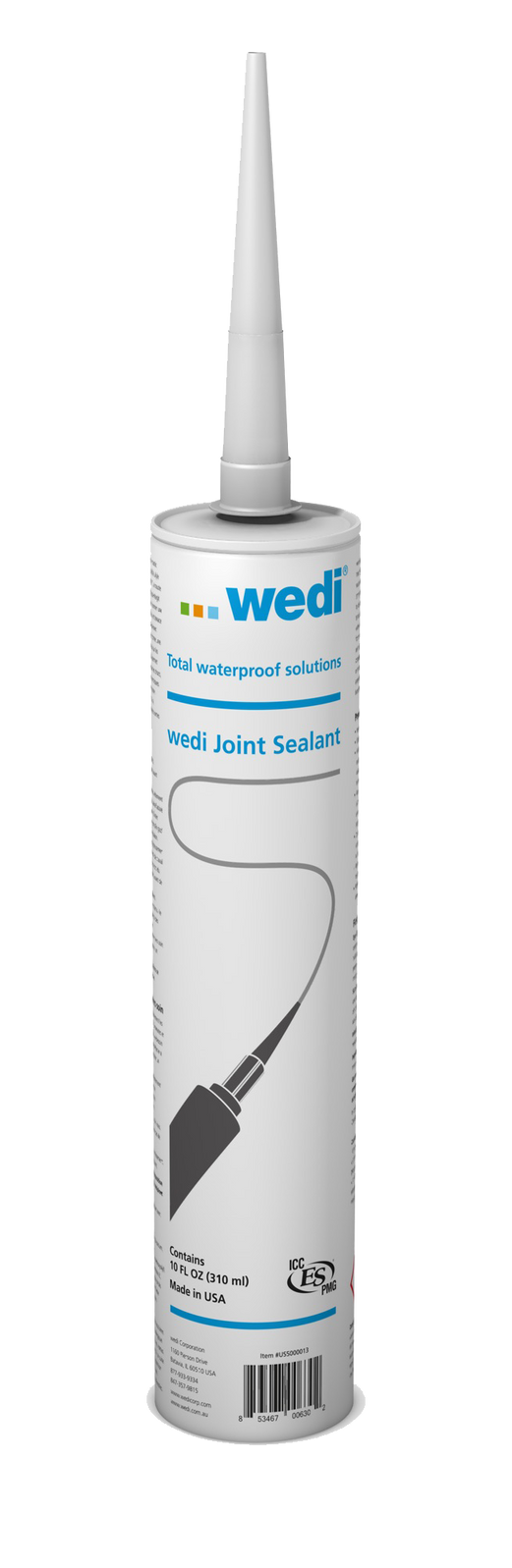 Wedi Joint Sealant Tube 10.5 oz. 1 Cartridge Approx. 1-1.2 oz. per sqft of wedi Building Panel on walls covers your needs for shower wall, base, and curb installation. Additional sealant is needed for prefabricated modules and design upgrades.