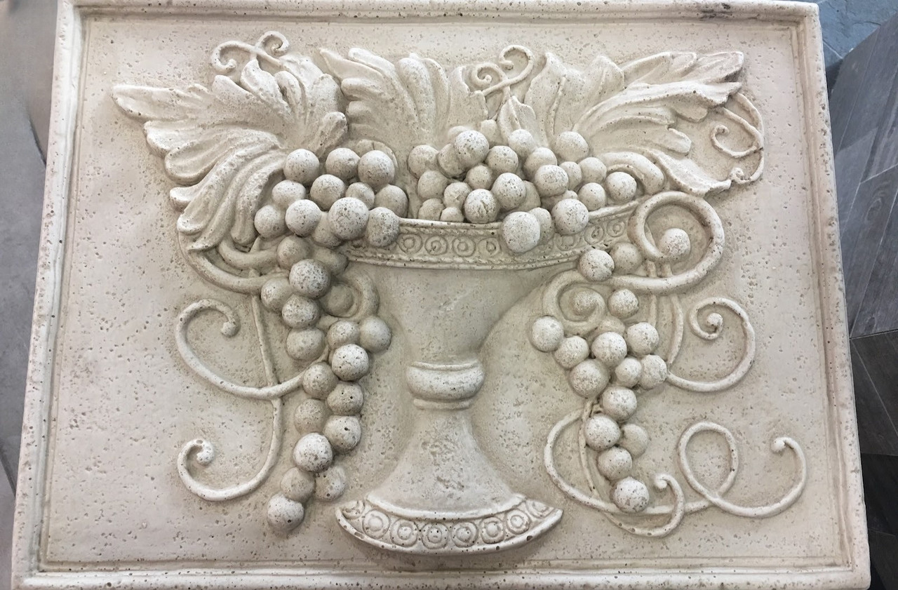 Faces of Nature Cream Cast 12"x16" Grape Medallion Mural $99 EA