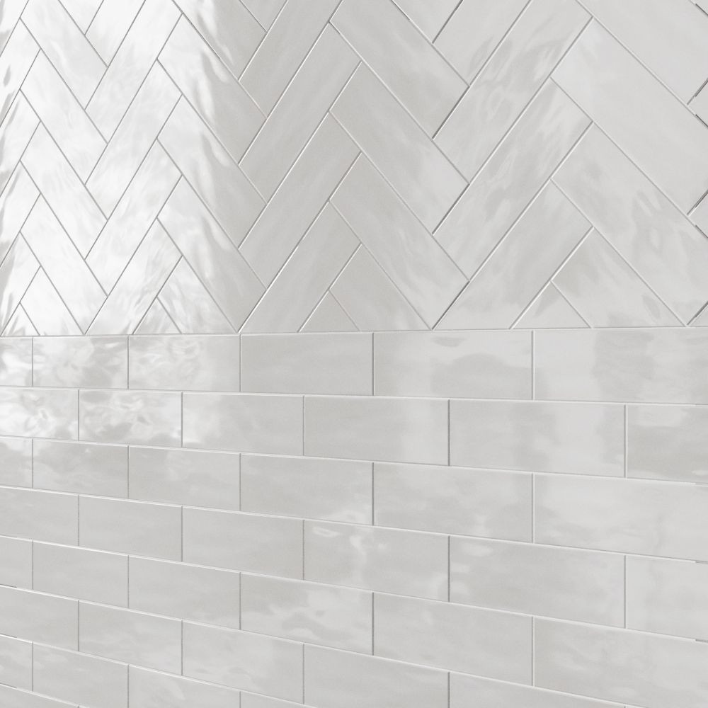 Manhattan White 4x12 Gloss Porcelain Tile