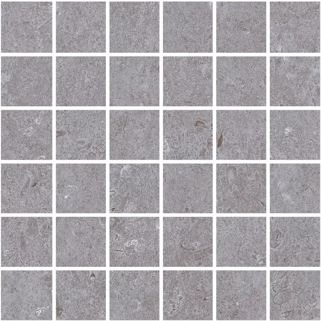 Tide Road Silver Cross Cut 2x2 Mosaics