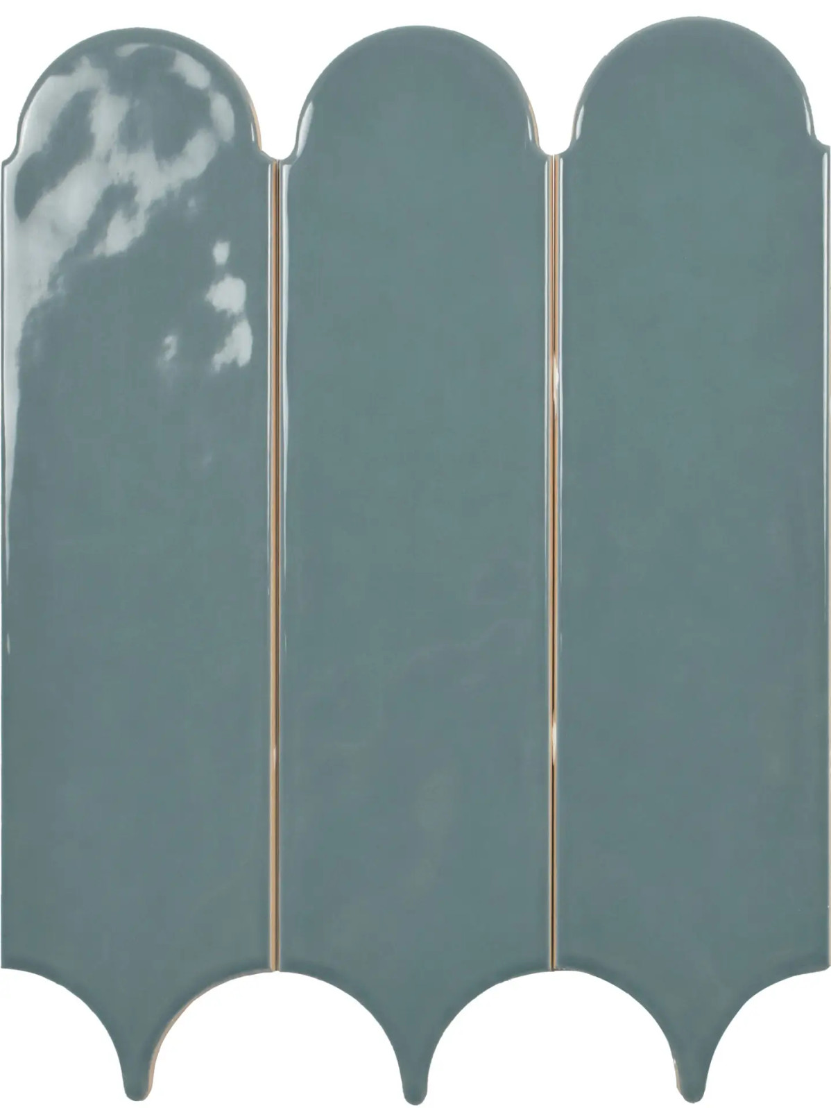 Raindrops Sea Grass 3"×12" Gloss Ceramic Wall Tile