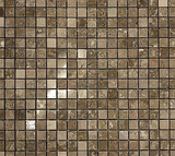 Travertine Noce Polished 5/8"x5/8" Mosaic Tiles Travertine Mosaic Tiles