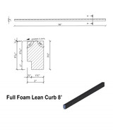 Wedi Full Foam Curb, Lean 2 in. x 3 1/2 in. x 96 in. US3000040