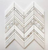 Mother of Pearl Island Pearl Mosaic Tile (Thassos and Mother of Pearl Mosaic) 12"×12.2" $59 Per Sheet Suggested Retail