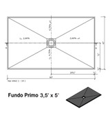 Wedi Fundo Primo Shower Kit - 42" x 60" Center Drain (US2000013)