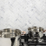 Carrara Honed 1"x3" Herringbone Mosaic