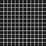 Alameda Black Matte 1"x1" Square Mosaics 12"x12" Mesh