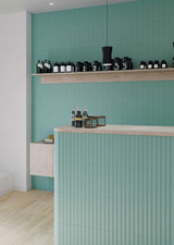 Stripes Teal Matte 3x12 Ceramic Wall Tile