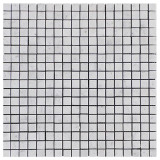 Carrara White Italian Marble 5/8" x 5/8" Mosaic Tile Honed