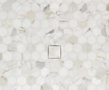 Calacatta Gold 3" Honed Hexagon Mosaics 12x12
