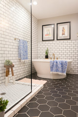 Casablanca Black Matte 8x9 Hexagon