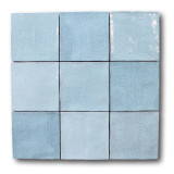 Mestizaje Zellige 5 x 5 Ceramic Tiles - Aqua Decor