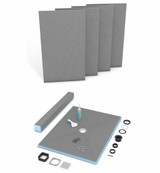 Wedi Shower Kit - Primo 36 in. x 72 in. Off Set Drain US2000008
