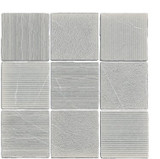 Gea Carved Grey 4.7x4.7 Porcelain Tiles