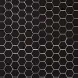 Alameda Black Matte 2" Hexagon Mosaic 12"x12"