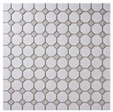 Alameda Octagon With Gray Dot Mosaic 12x12