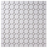 Alameda Octagon With White Dot Mosaic 12x12