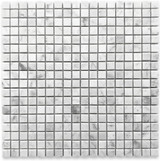 Carrara White Marble 5/8x5/8 Square Mosaic Tile Honed