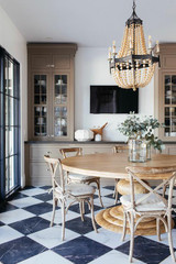 Nero Marquina Honed & Ocean White Honed 18x18 Checkerboard