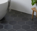 Brazilian Black 8" Hexagon Tile