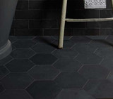 Brazilian Black 8" Slate Hexagon Tiles