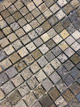 SL-45 SQ Gold Green Squares Mosaics 3/4"x3/4" 12x12 Mesh