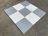 Ocean White Honed 18"x18" & Italian Bardiglio Imperiale Honed 18"x18" Checkerboard