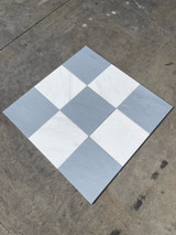 Ocean White Honed 18"x18" & Italian Bardiglio Imperiale Honed 18"x18" Checkerboard