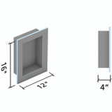 wedi Shower Niche 16" x 12"
16 in. × 12 in. x 4 in. exterior | 12 in. x 8 in. x 3 1/2 in. interior
1 pc
US3000004