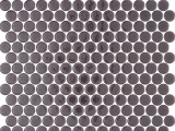 Onix Dark Grey Shiny Pennyround Mosaics 11.25x11.25 Mesh