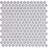 Onix Smooth Grey Matte Pennyround Mosaics 11.25x11.25 Mesh