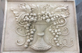 Faces of Nature Cream Cast 12"x16" Grape Medallion Mural $99 EA