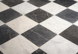 Nero Marquina Tumbled 12"x12" & Italian Carrara Tumbled 12"x12" Marble Tiles