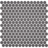 Onix Penny Round Dark Grey Shiny